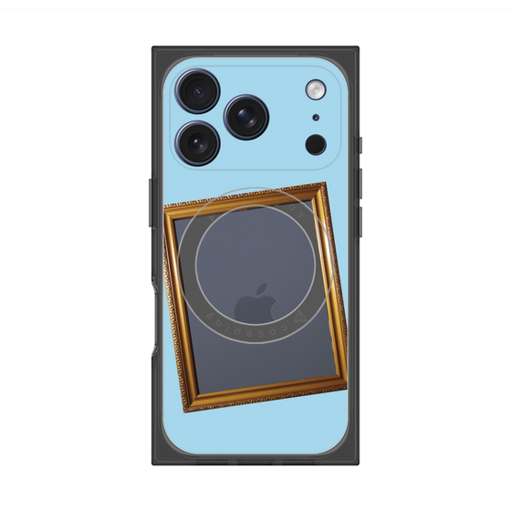 Premium Square Case with MagSafe［ Photo Frame - Light Blue ］