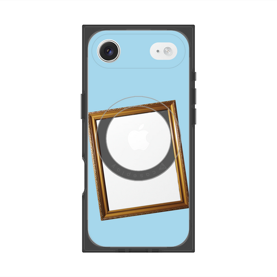 Premium Square Case with MagSafe［ Photo Frame - Light Blue ］