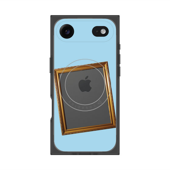 Premium Square Case with MagSafe［ Photo Frame - Light Blue ］