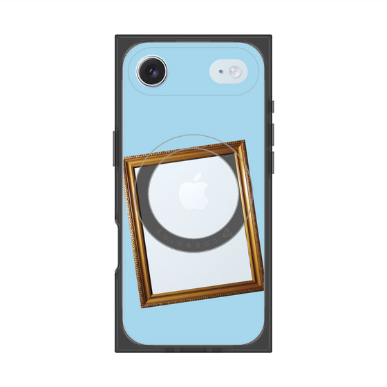 Premium Square Case with MagSafe［ Photo Frame - Light Blue ］