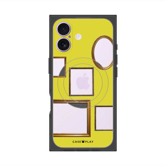 Premium Square Case with MagSafe［ Photo Frames - Yellow ］