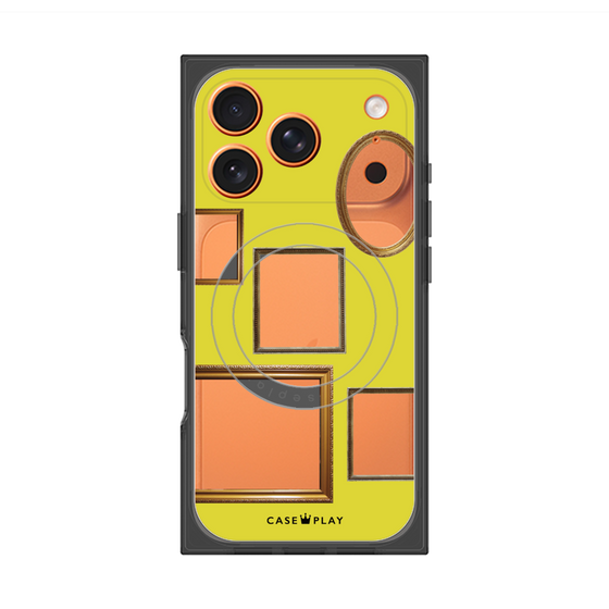 Premium Square Case with MagSafe［ Photo Frames - Yellow ］