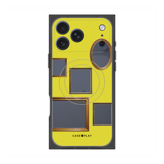 Premium Square Case with MagSafe［ Photo Frames - Yellow ］