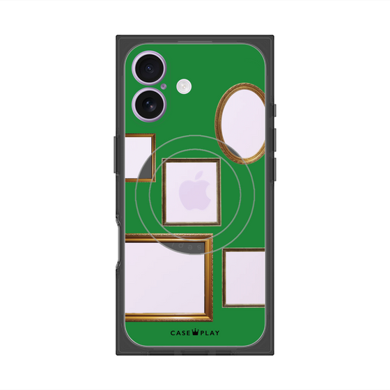 Premium Square Case with MagSafe［ Photo Frames - Green ］