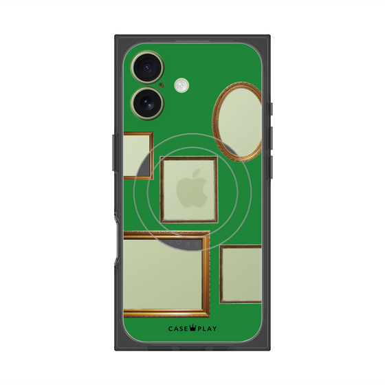 Premium Square Case with MagSafe［ Photo Frames - Green ］