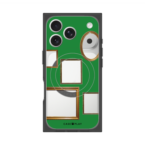 Premium Square Case with MagSafe［ Photo Frames - Green ］