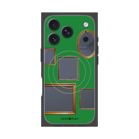 Premium Square Case with MagSafe［ Photo Frames - Green ］