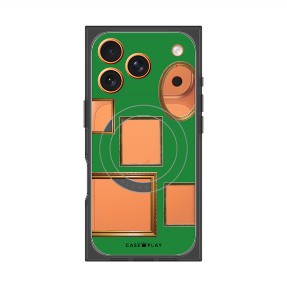 Premium Square Case with MagSafe［ Photo Frames - Green ］