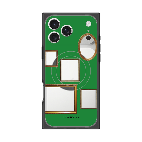 Premium Square Case with MagSafe［ Photo Frames - Green ］