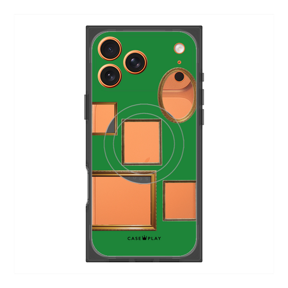 Premium Square Case with MagSafe［ Photo Frames - Green ］