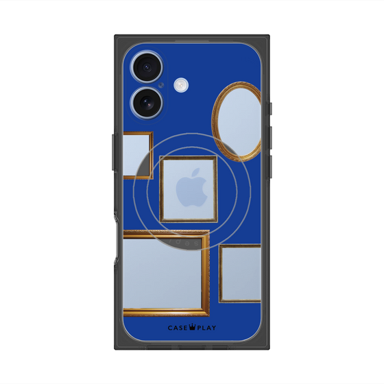 Premium Square Case with MagSafe［ Photo Frames - Blue ］