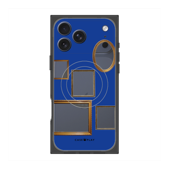 Premium Square Case with MagSafe［ Photo Frames - Blue ］