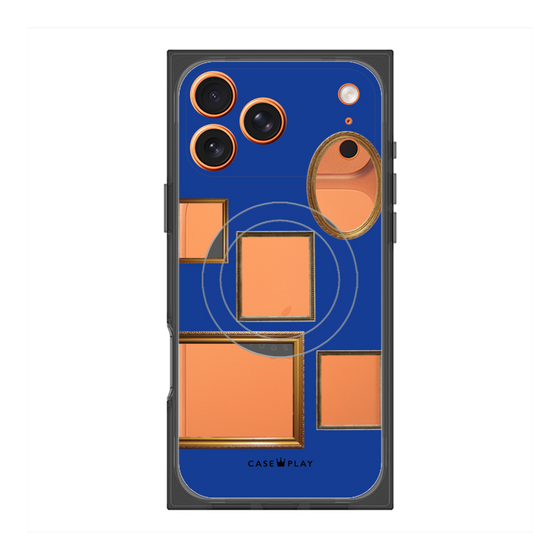 Premium Square Case with MagSafe［ Photo Frames - Blue ］