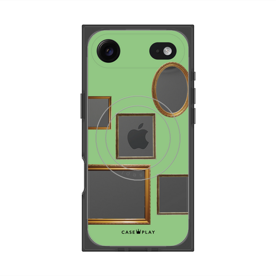 Premium Square Case with MagSafe［ Photo Frames - Light Green ］