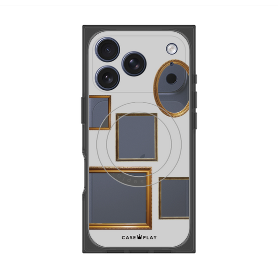 Premium Square Case with MagSafe［ Photo Frames - Light Gray ］