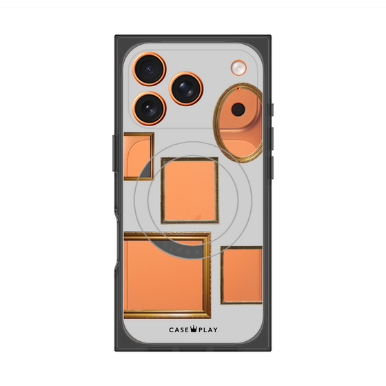 Premium Square Case with MagSafe［ Photo Frames - Light Gray ］