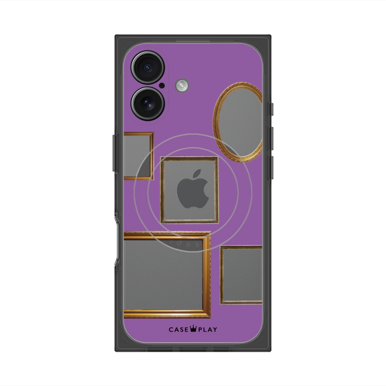 Premium Square Case with MagSafe［ Photo Frames - Purple ］