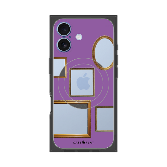 Premium Square Case with MagSafe［ Photo Frames - Purple ］