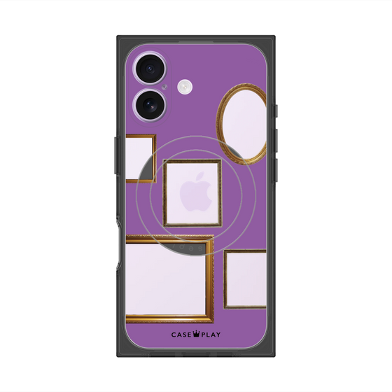Premium Square Case with MagSafe［ Photo Frames - Purple ］