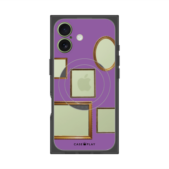 Premium Square Case with MagSafe［ Photo Frames - Purple ］