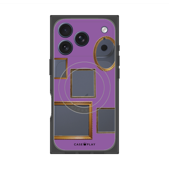 Premium Square Case with MagSafe［ Photo Frames - Purple ］