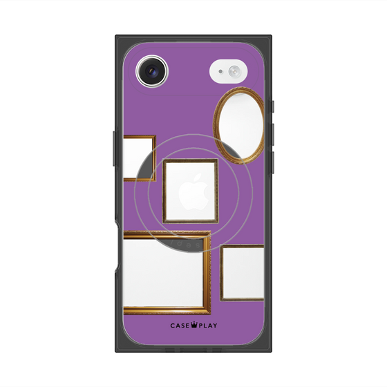 Premium Square Case with MagSafe［ Photo Frames - Purple ］