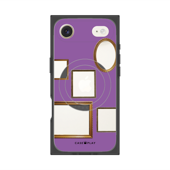 Premium Square Case with MagSafe［ Photo Frames - Purple ］