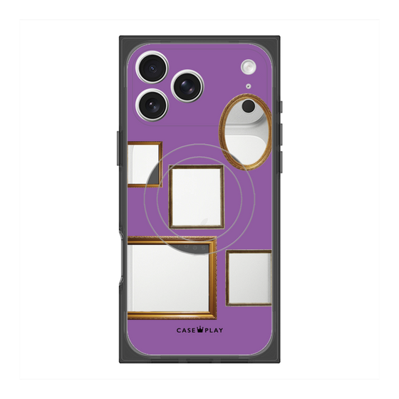 Premium Square Case with MagSafe［ Photo Frames - Purple ］
