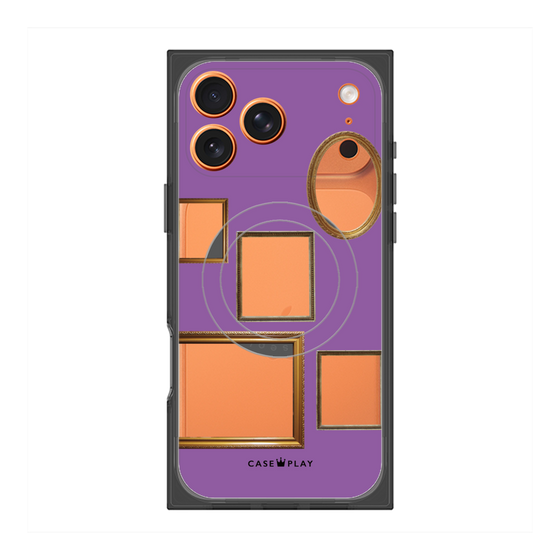 Premium Square Case with MagSafe［ Photo Frames - Purple ］