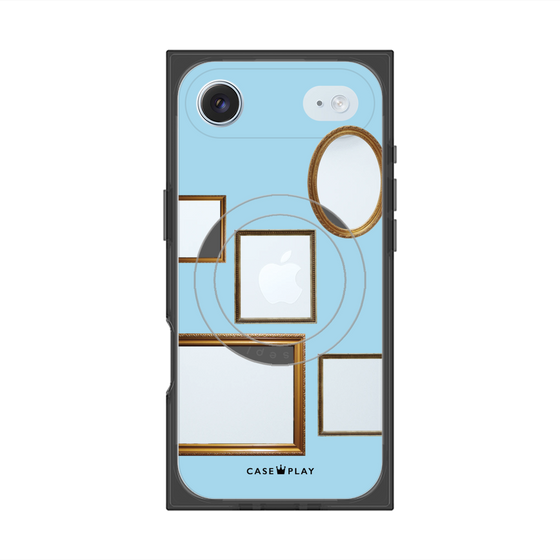 Premium Square Case with MagSafe［ Photo Frames - Light Blue ］