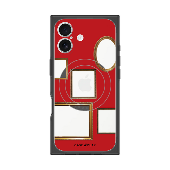 Premium Square Case with MagSafe［ Photo Frames - Red ］