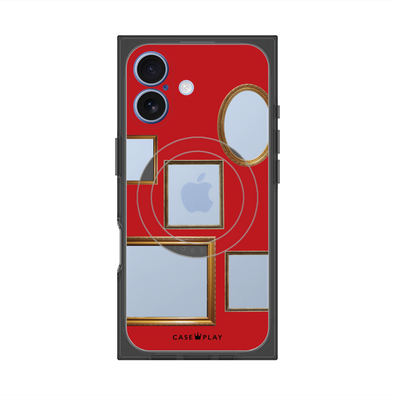 Premium Square Case with MagSafe［ Photo Frames - Red ］