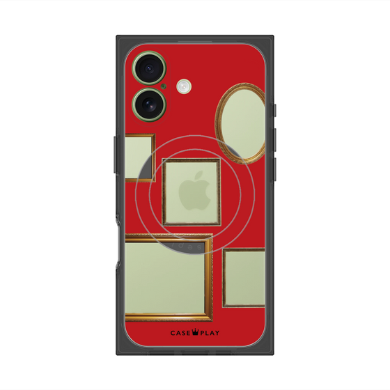 Premium Square Case with MagSafe［ Photo Frames - Red ］