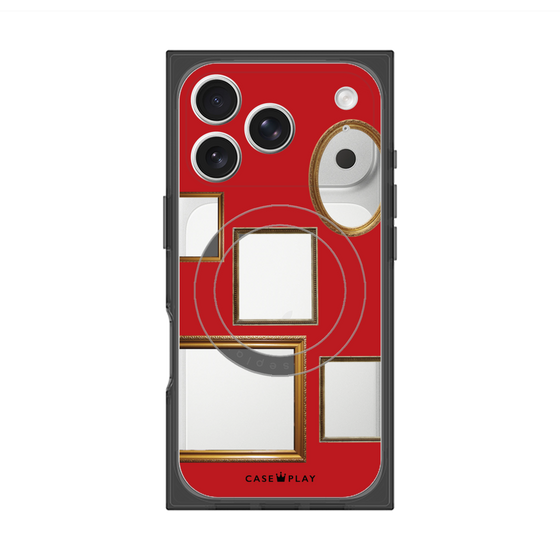 Premium Square Case with MagSafe［ Photo Frames - Red ］