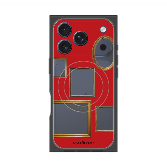 Premium Square Case with MagSafe［ Photo Frames - Red ］