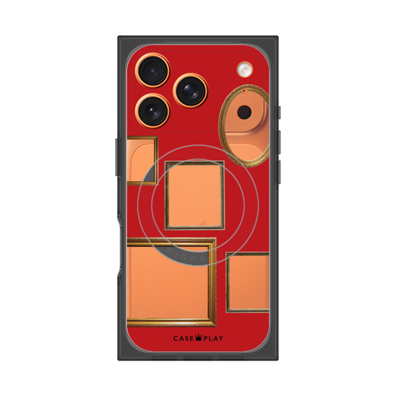 Premium Square Case with MagSafe［ Photo Frames - Red ］