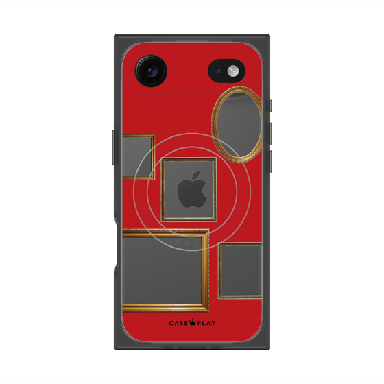 Premium Square Case with MagSafe［ Photo Frames - Red ］