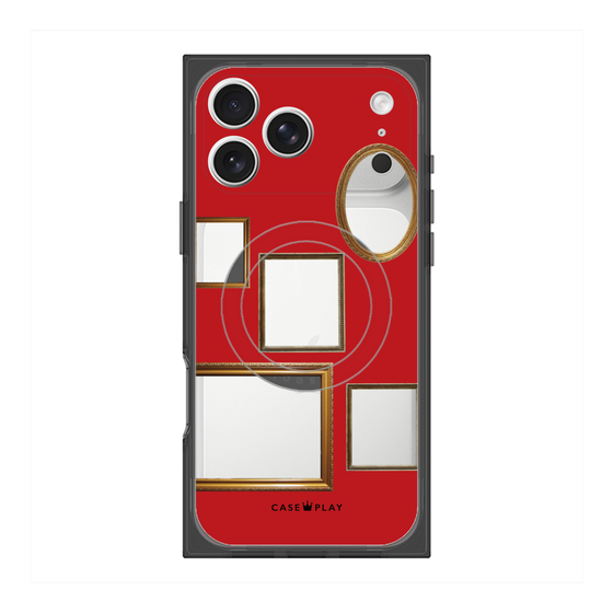 Premium Square Case with MagSafe［ Photo Frames - Red ］