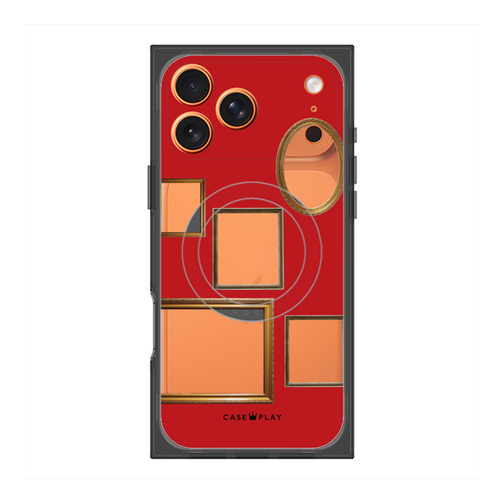 Premium Square Case with MagSafe［ Photo Frames - Red ］