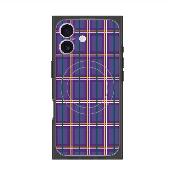 Premium Square Case with MagSafe［ Tartan Check - Purple ］