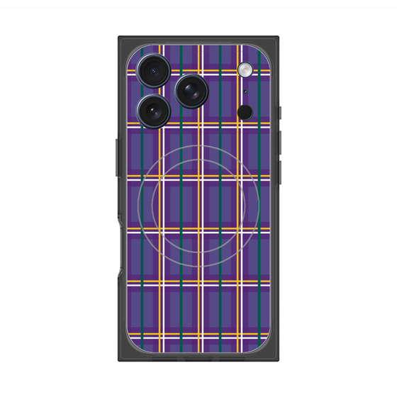 Premium Square Case with MagSafe［ Tartan Check - Purple ］