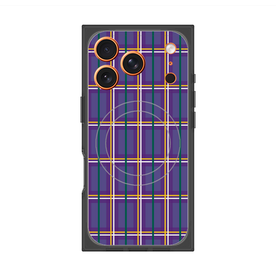 Premium Square Case with MagSafe［ Tartan Check - Purple ］