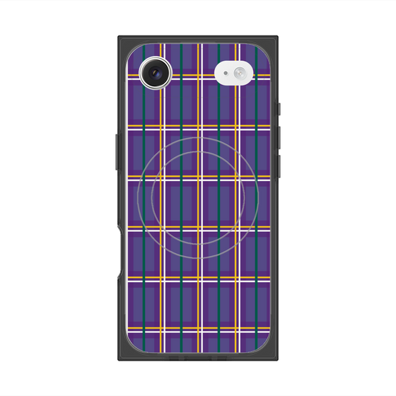 Premium Square Case with MagSafe［ Tartan Check - Purple ］