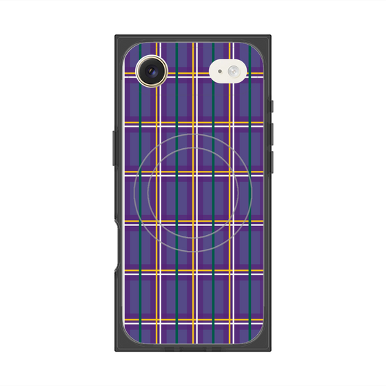 Premium Square Case with MagSafe［ Tartan Check - Purple ］
