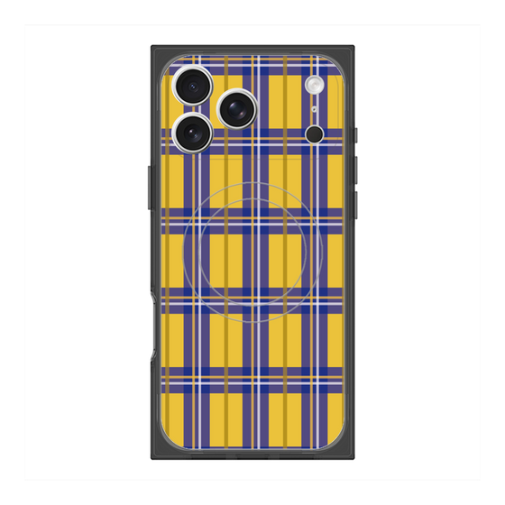 Premium Square Case with MagSafe［ Tartan Check - Yellow ］