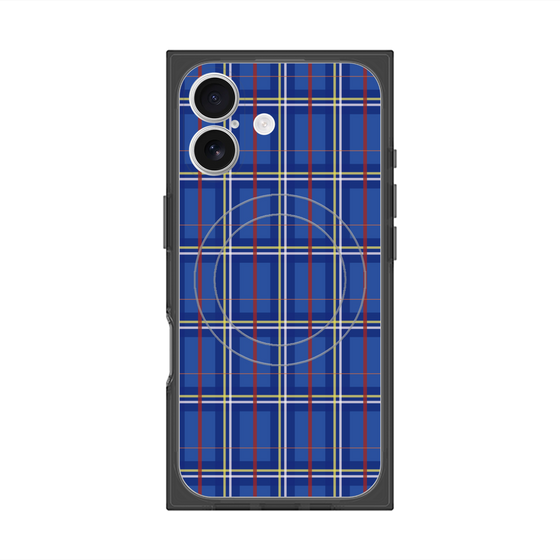 Premium Square Case with MagSafe［ Tartan Check - Blue ］