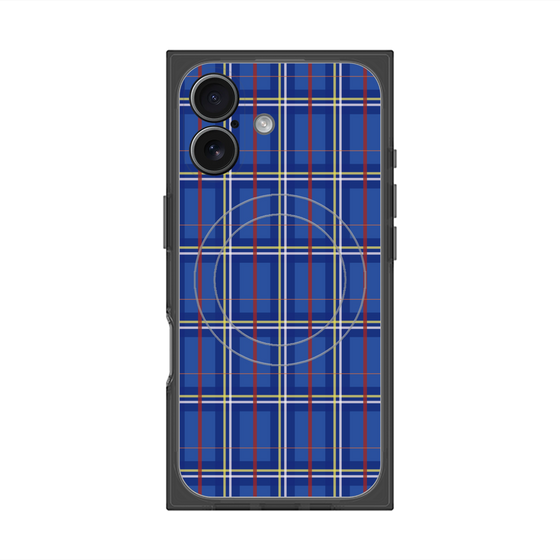 Premium Square Case with MagSafe［ Tartan Check - Blue ］