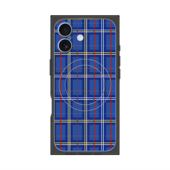 Premium Square Case with MagSafe［ Tartan Check - Blue ］