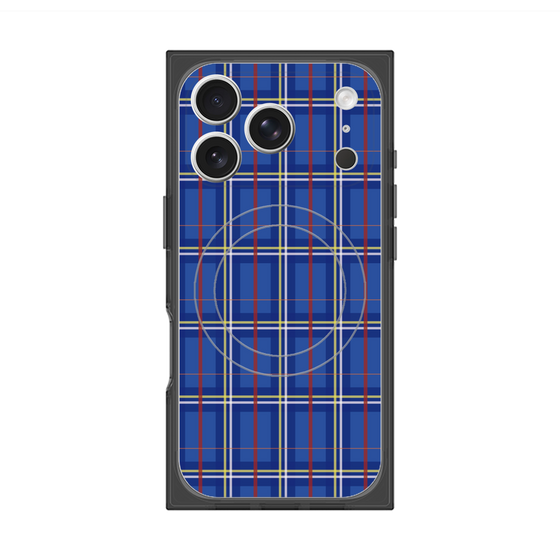 Premium Square Case with MagSafe［ Tartan Check - Blue ］