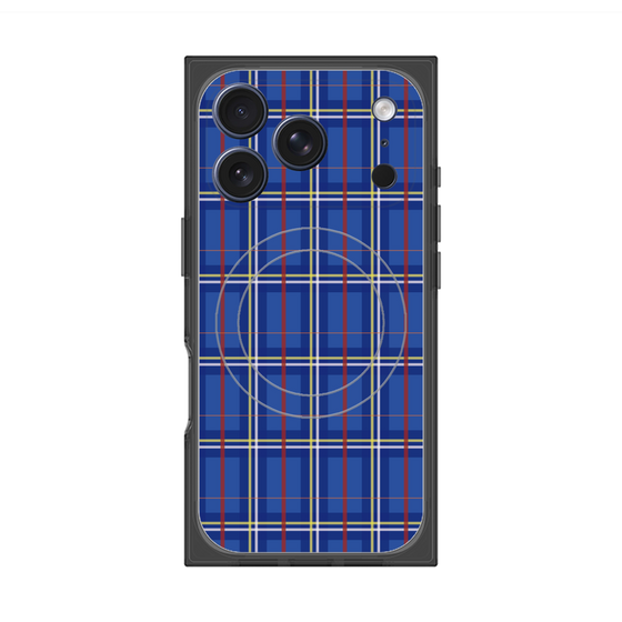 Premium Square Case with MagSafe［ Tartan Check - Blue ］